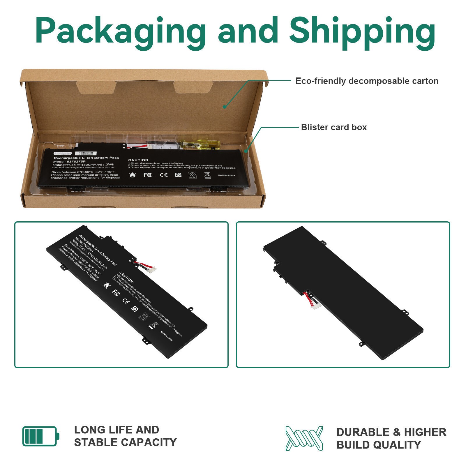 ✅Laptop Battery For Gateway GWTN141-10BK GWTN141-4 GWTN156-5BL 5376275P 51.3Wh