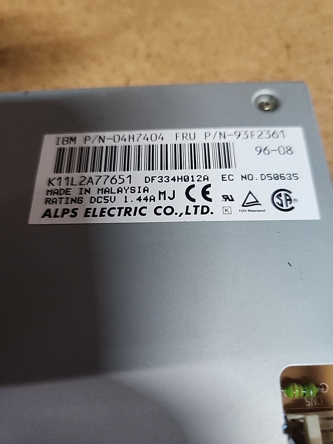 IBM 04H7404 3.5″ Floppy Disk Drive FDD Beige for Vintage PC 1.44MB