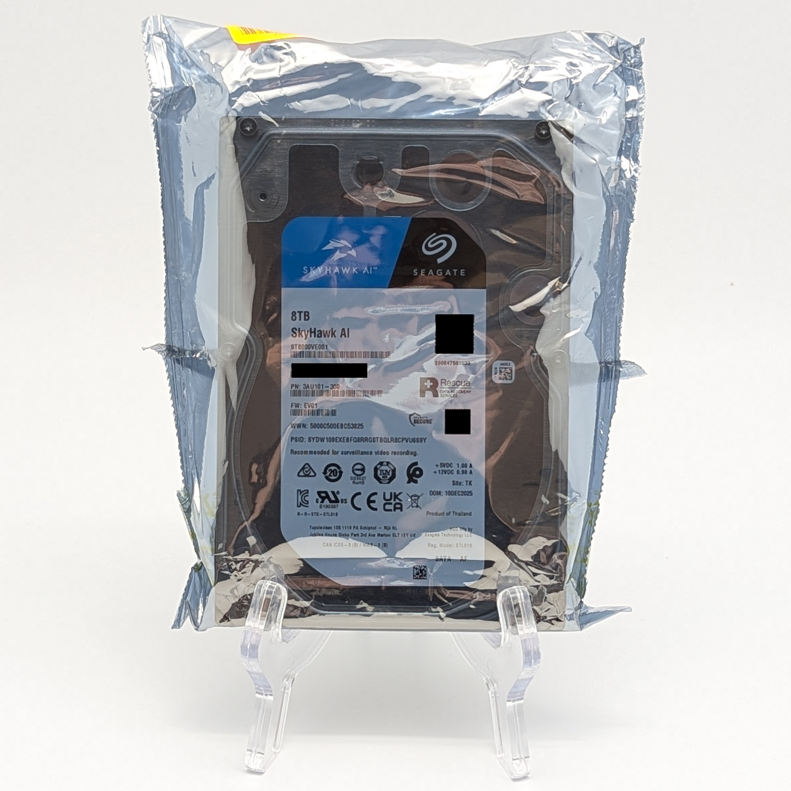 Seagate SkyHawk AI 8TB 3.5″ Internal Desktop Drive SATA 6Gb/s (ST8000VE001)