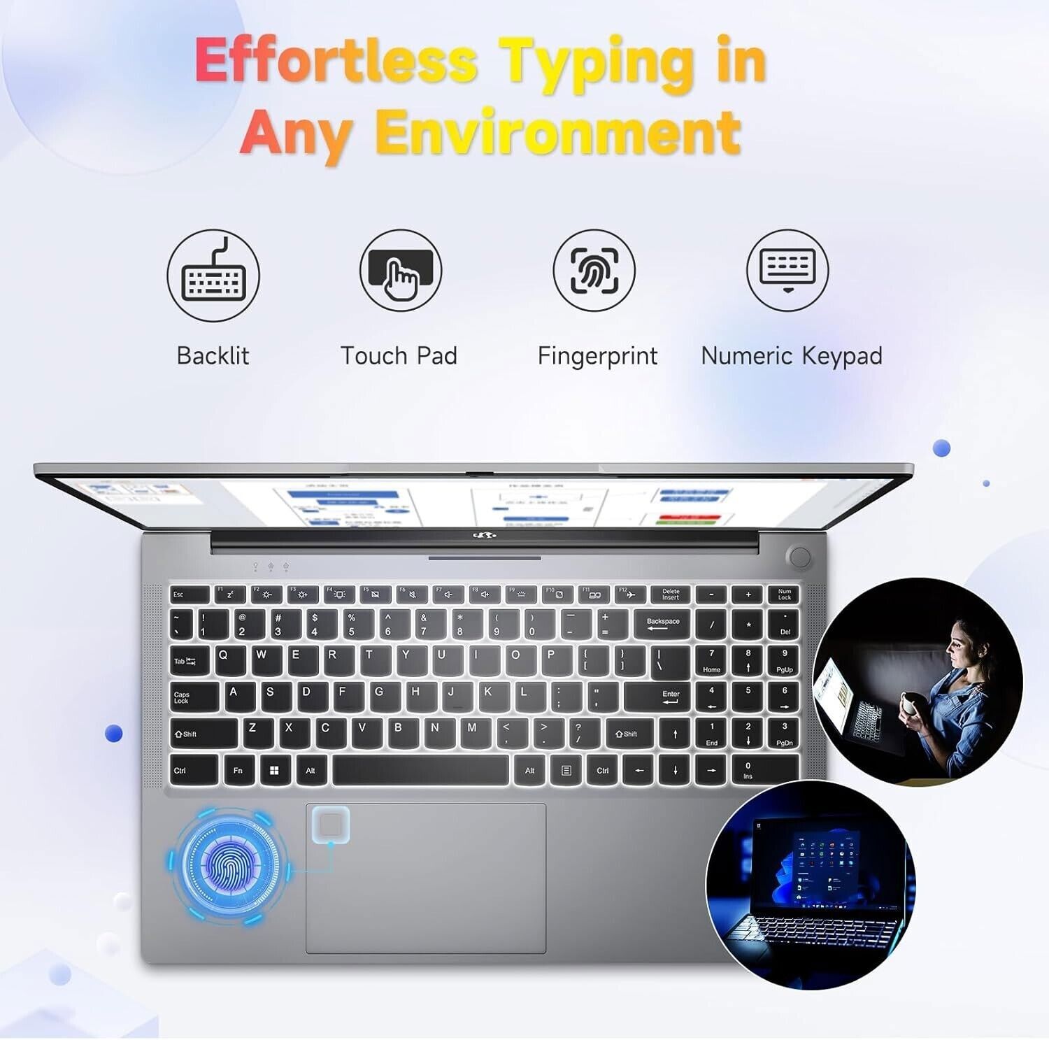 NIMO 15.6″ FHD IPS Laptop, Intel Core i3-1215U 8GB RAM,128GB SSD, Win 11 Home