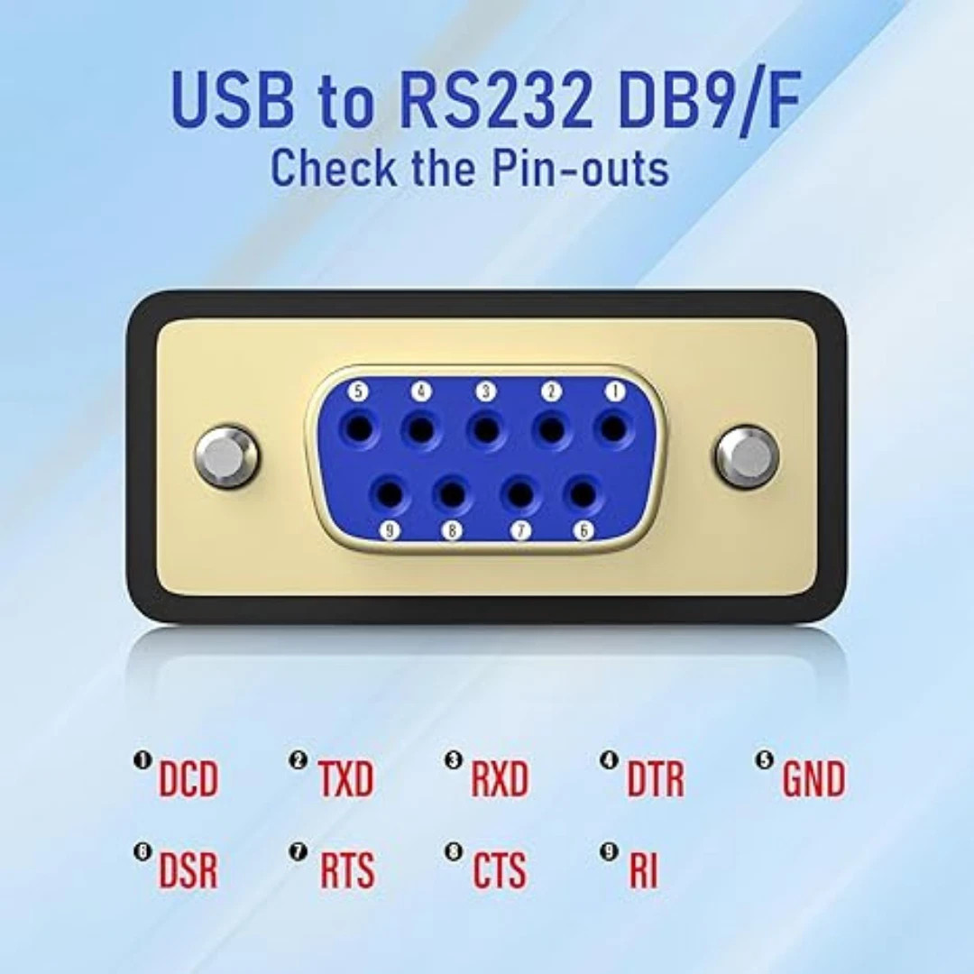3.9 Ft USB 2.0 to Female DB9 RS232 Serial Converter 9 Pin Adapter Cable PDA Lot