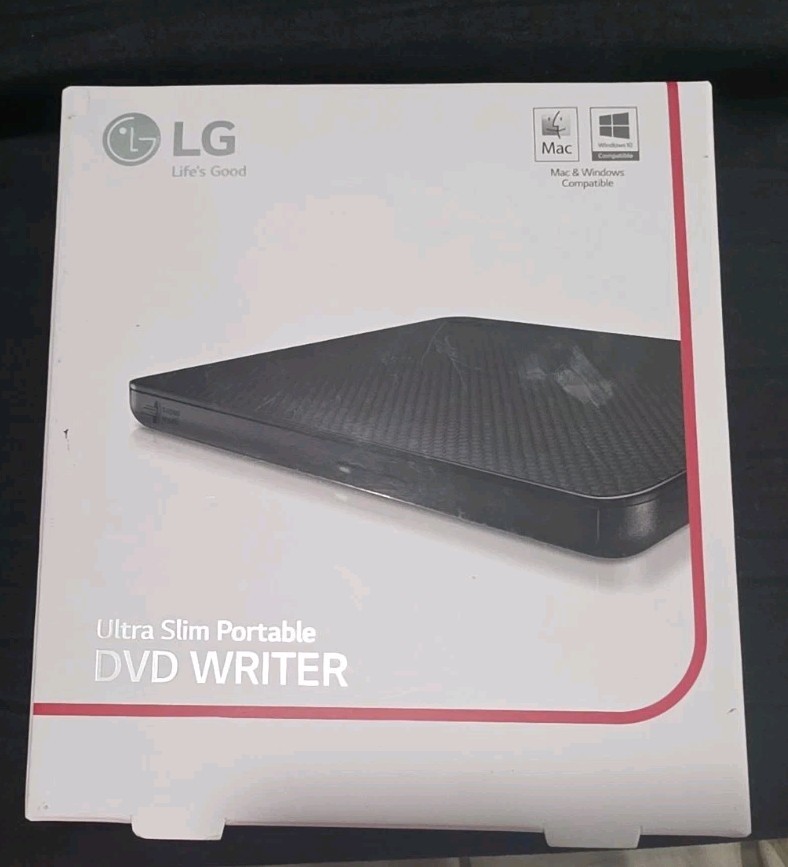 LG Ultra Slim Portable External DVD Writer Disc Burner SP80NB80 – SEALED NEW
