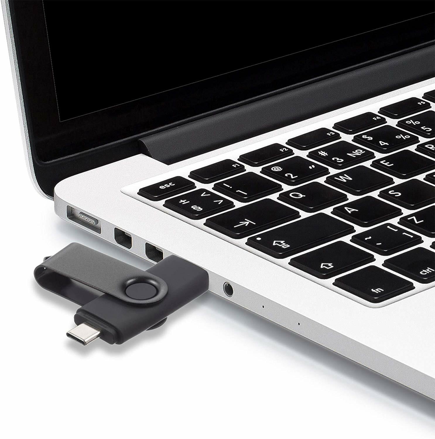 256GB USB 2.0 USB-A & USB-C Flash Drive Dual Connector Portable
