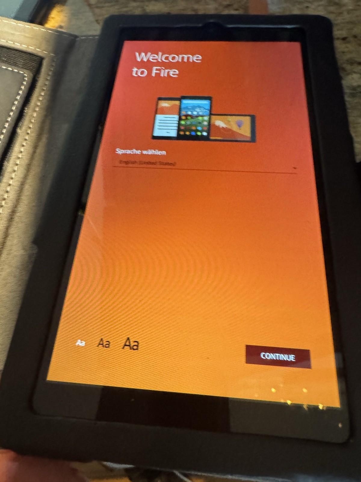 Amazon Fire Tablet Bundle with Black Synthetic Leather Case
