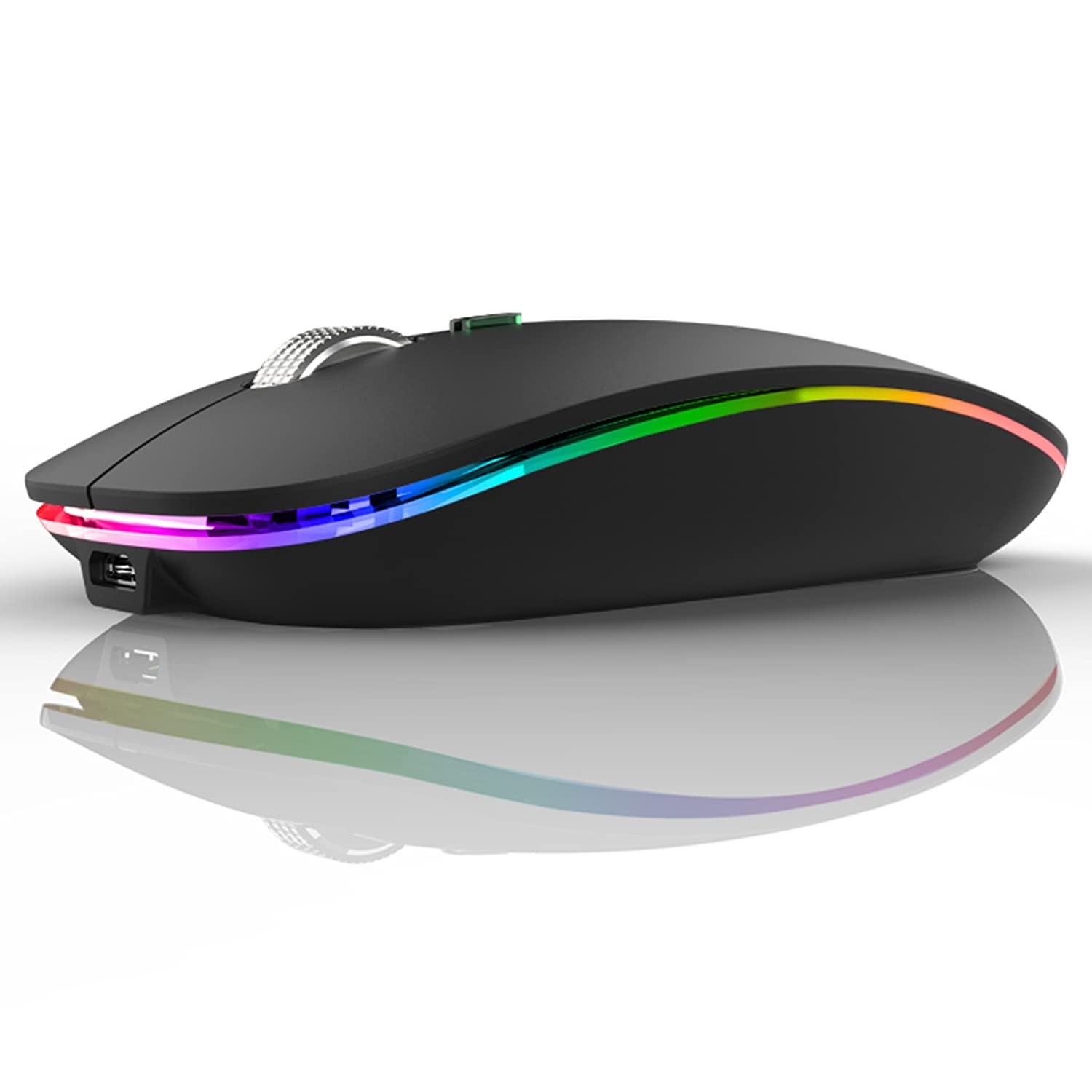 LED Wireless Mouse G12 Slim Rechargeable Silent 2.4G Portable USB Optical