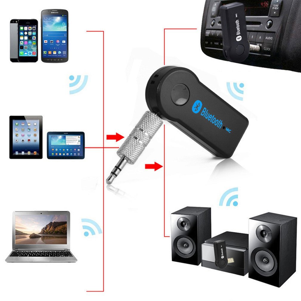 Wireless Bluetooth Receiver 3.5mm AUX Audio Stereo Music Home Car Adapter Kit