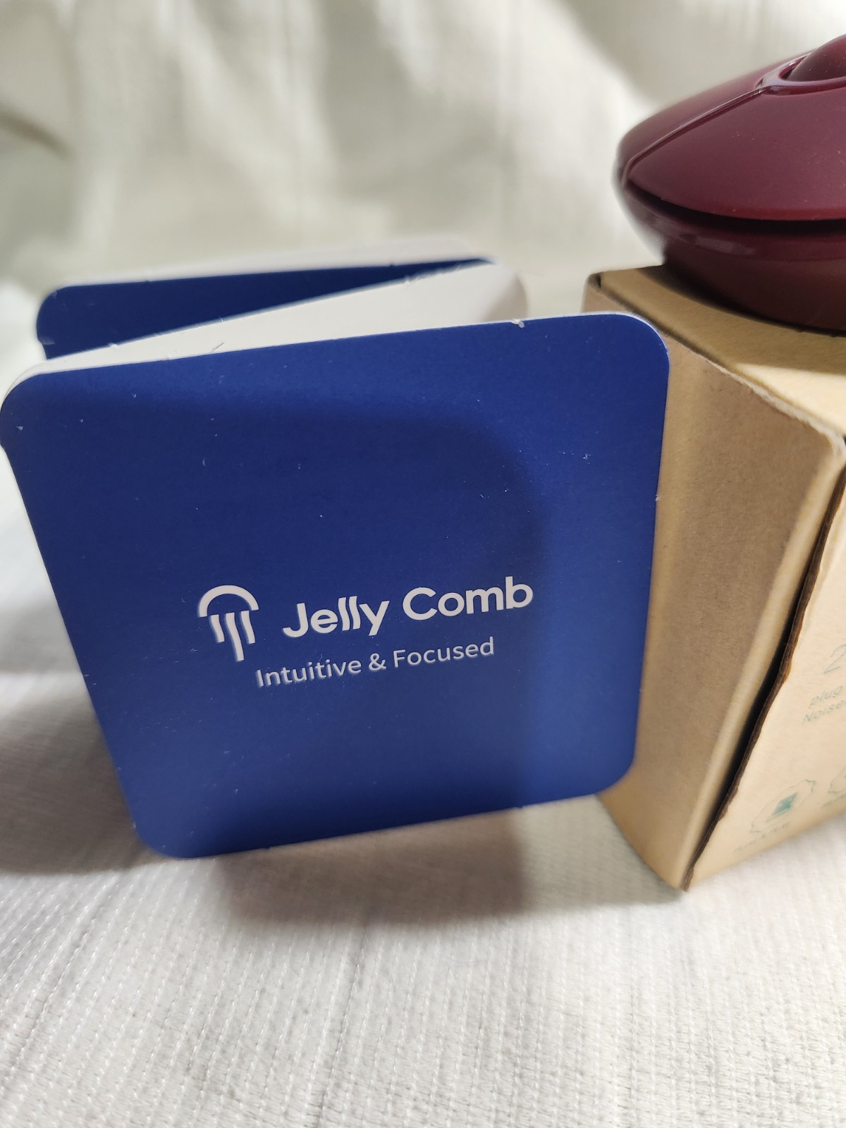 Jelly Comb MS001 2.4G Wireless Mouse Slim Silent Click Wine Red