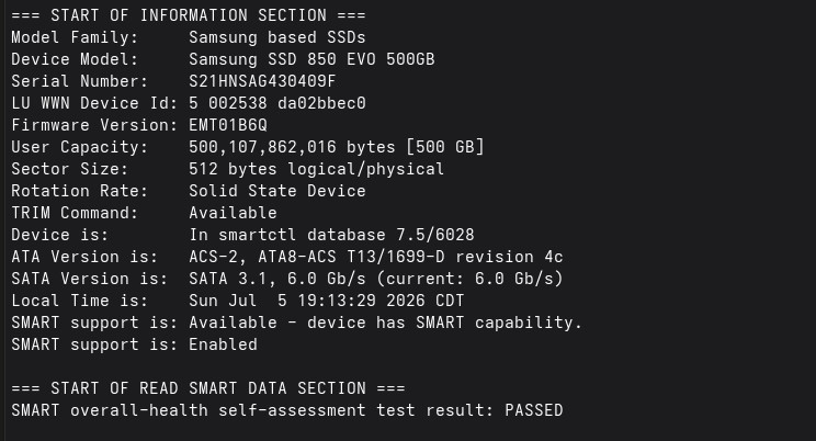 Samsung 850 EVO 500GB 2.5″ SATA SSD MZ-75E500