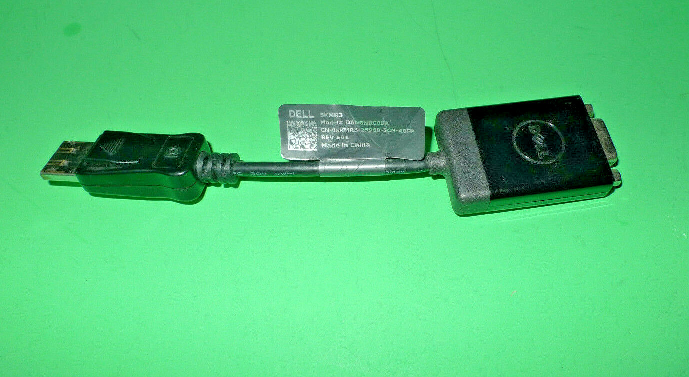 Genuine Dell DisplayPort to VGA Video Dongle Adapter Cable DANBNBC084 5KMR3