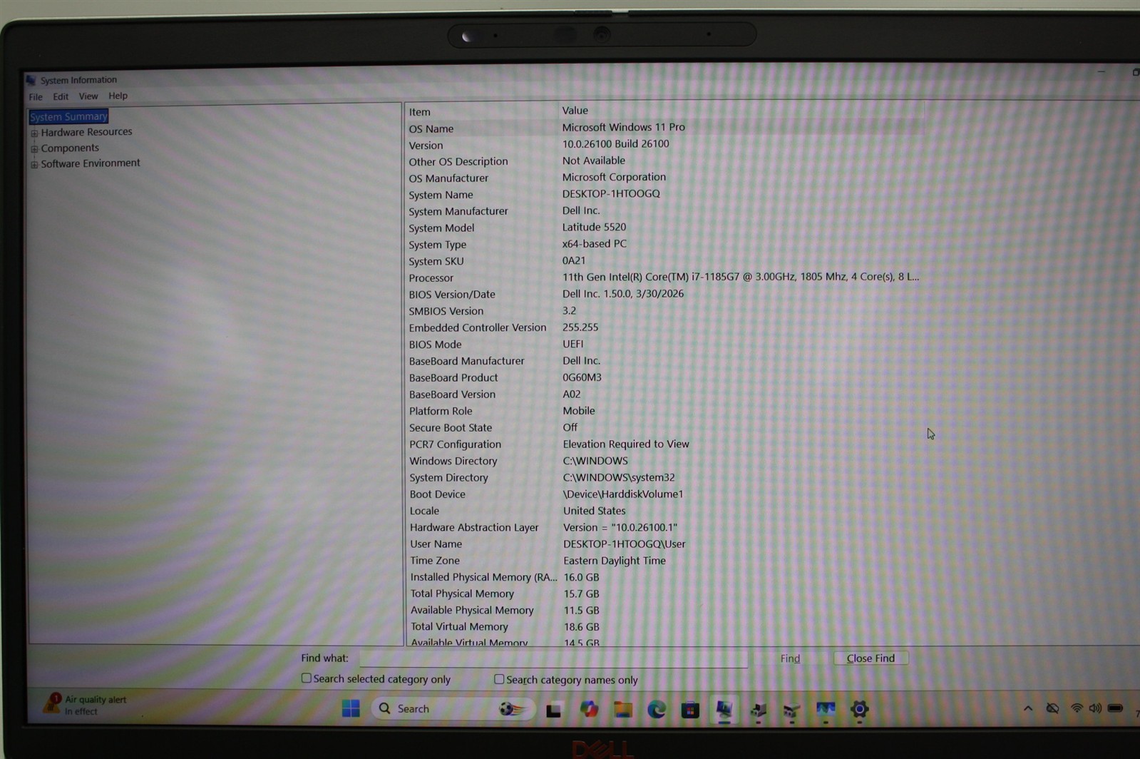 15.6″Dell Latitude 5520 i7-1185G7 3.00GHz RAM 16GB NVMe 256GB/Cosmetic issue