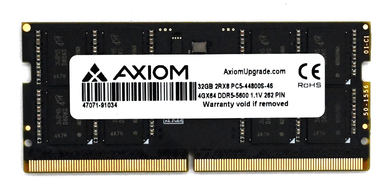 Axiom 32GB DDR5-5600 PC5-44800 SODIMM 2Rx8 CL46 Laptop Memory 262-Pin 1.1V