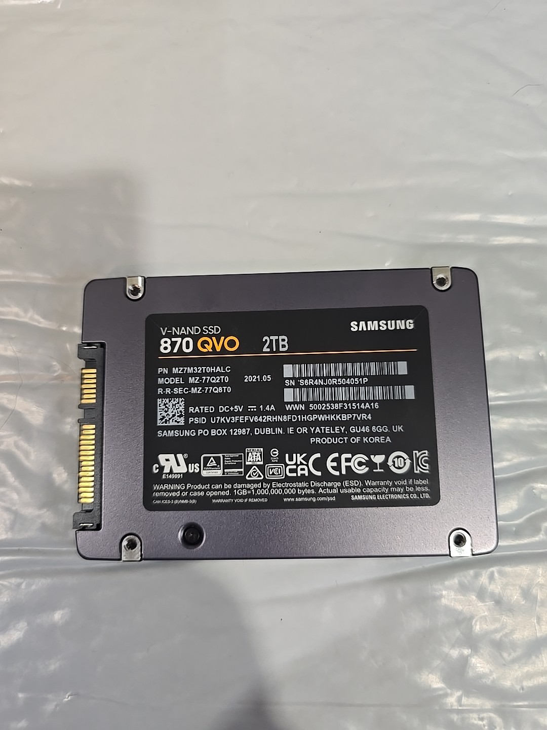 Samsung 870 QVO 2TB SATA 2.5″ V-NAND Internal SSD MZ77Q2T0 Shock Resistant