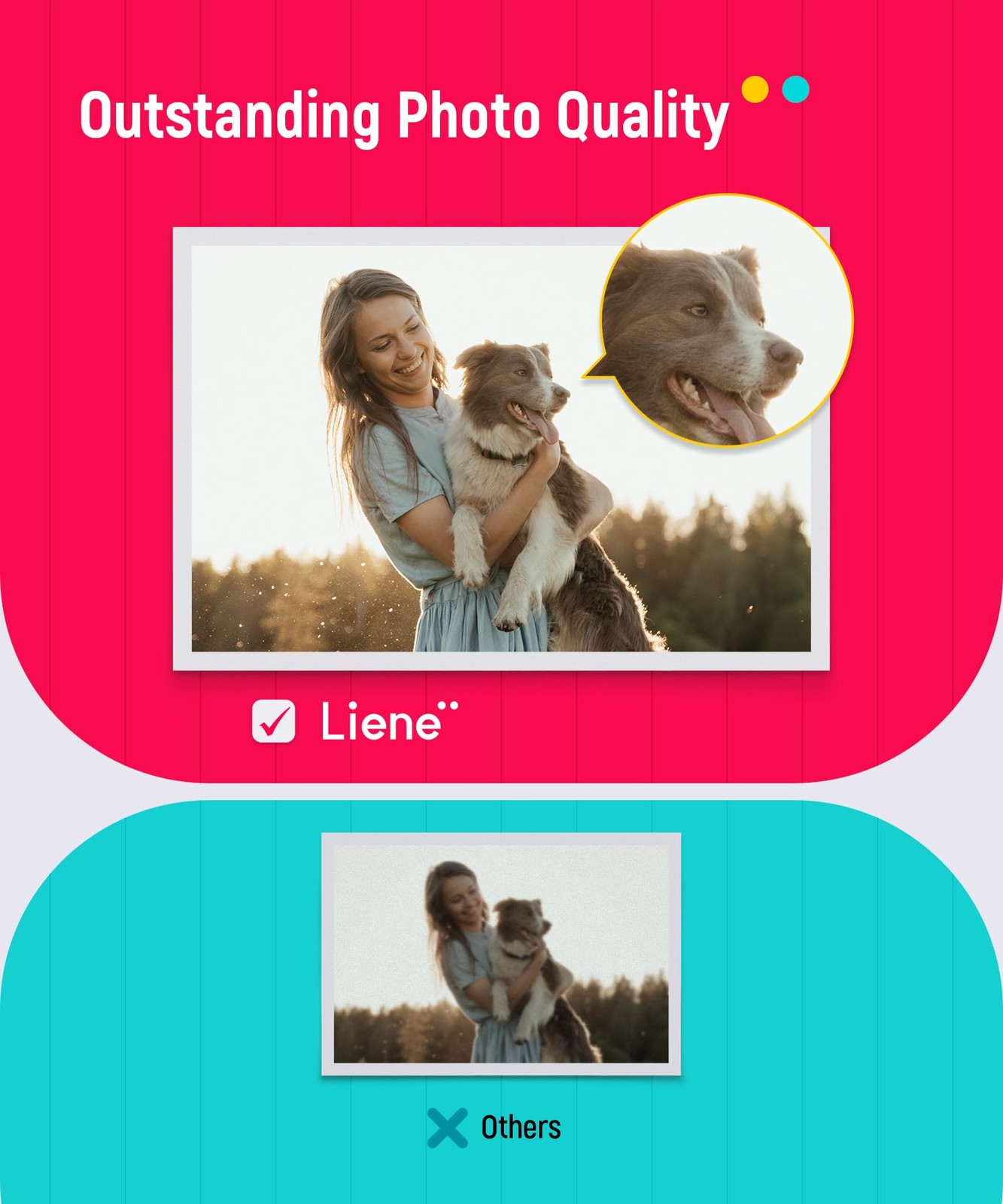 For Liene Amber M100/M200/M110/M210 4×6 Photo Printer 80 Sheets Photo Paper