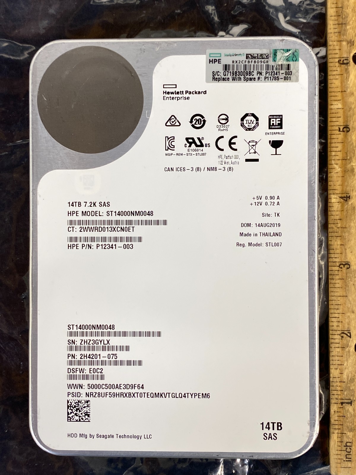 HP Enterprise ST14000NM0048 3.5″ 14TB SAS HDD P12341-003