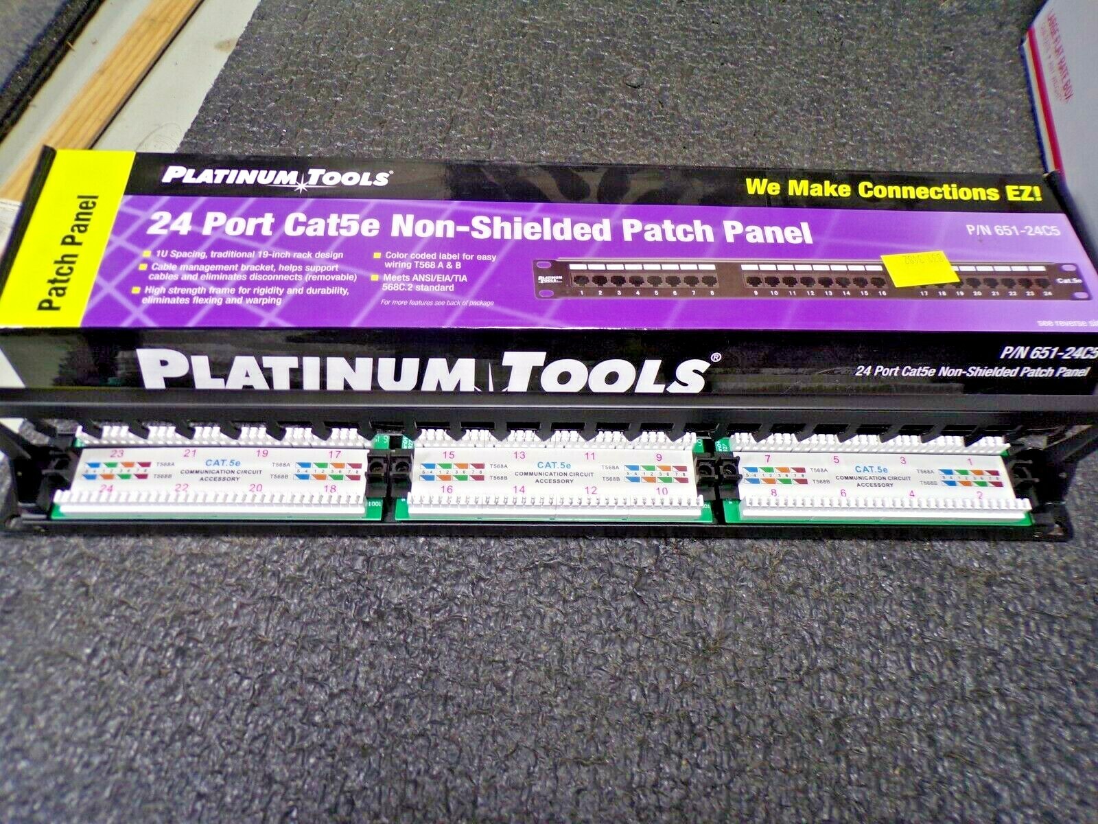 24 Port Cat5e Non-Shielded Patch Panel P/N 651-24C5, (RG)