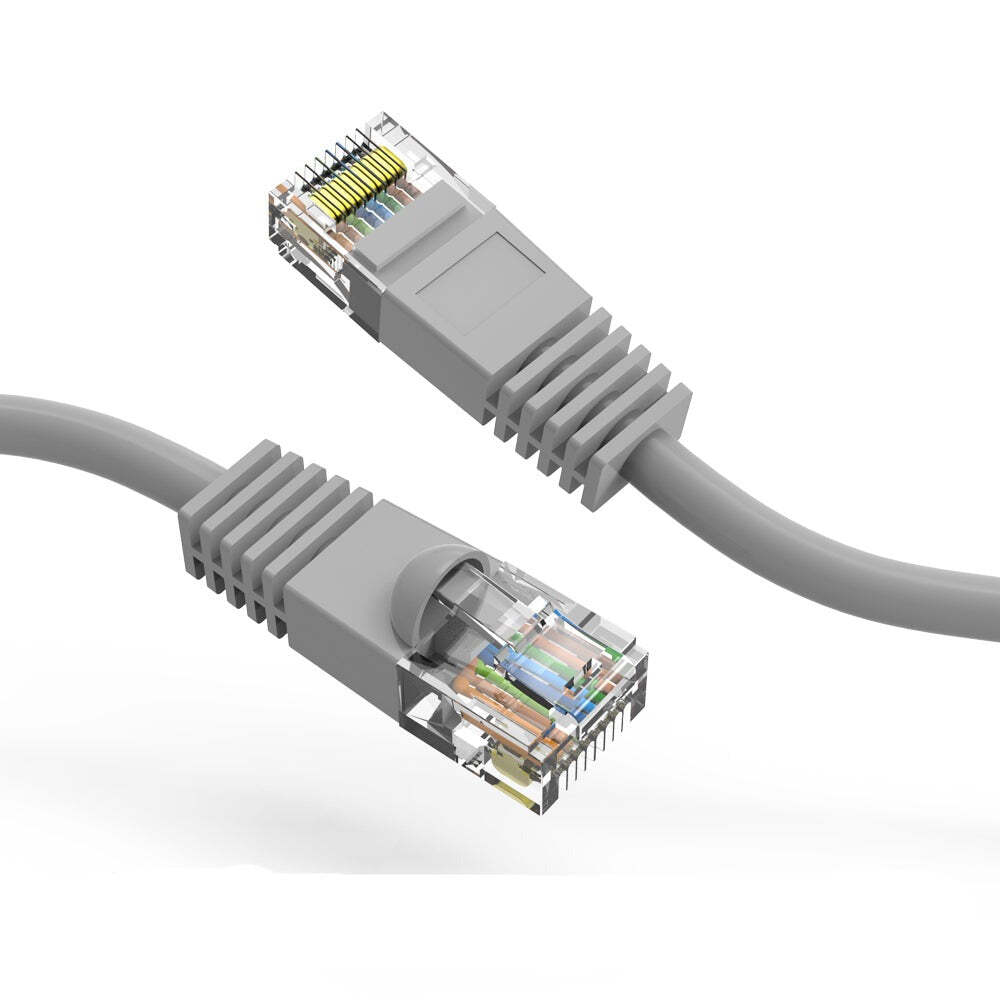 5Ft CAT5E UTP Ethernet Network Booted Cable Gray