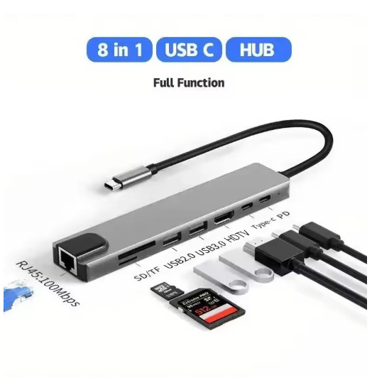Usb 8In1 7in2 7in1 3in1 11in 1 Type C To 4k HdTV Hub Adapter Sd Tf Rj45 Card