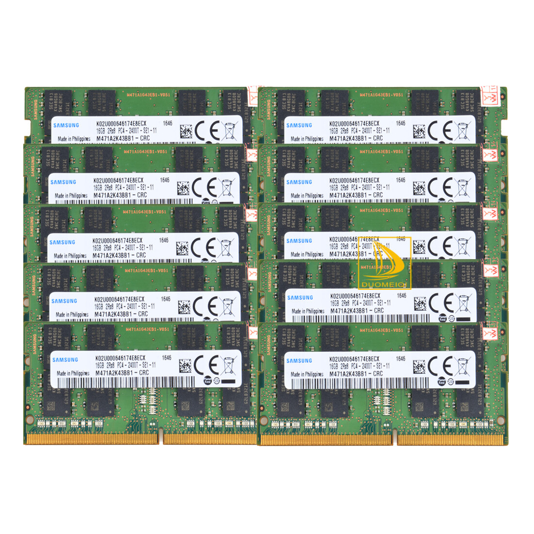 10x 16GB LOT Samsung DDR4 2400MHz PC4-19200 SODIMM 260 pin Laptop Memory RAM 16G