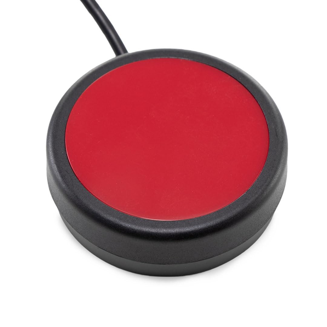 One Button Switch 12 Foot Wired 3.5mm Plug Red – Tactile Feel for X-keys Devices