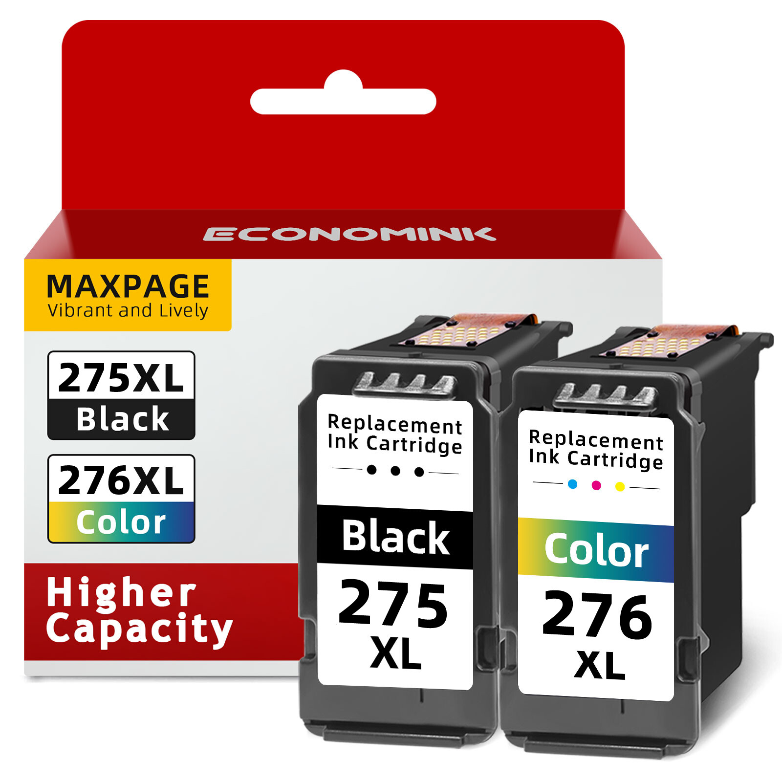 PG-275XL CL-276XL Ink Cartridge Compatible with Canon Pixma TS3522 TR4720 TR4722