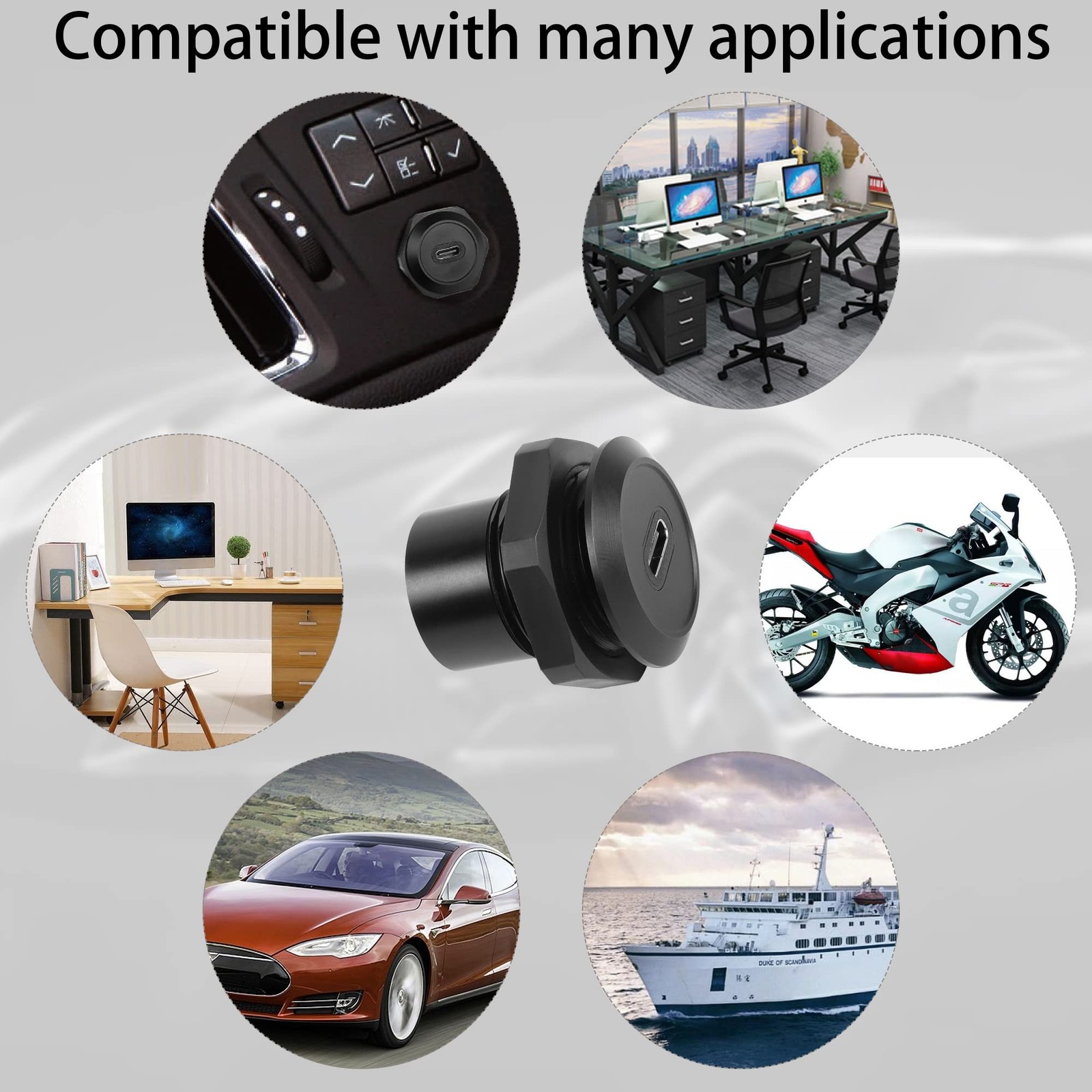 QIANRENON USB C Panel Threaded Fixed Mount Coupler Converter Adapter USB 3.1 …