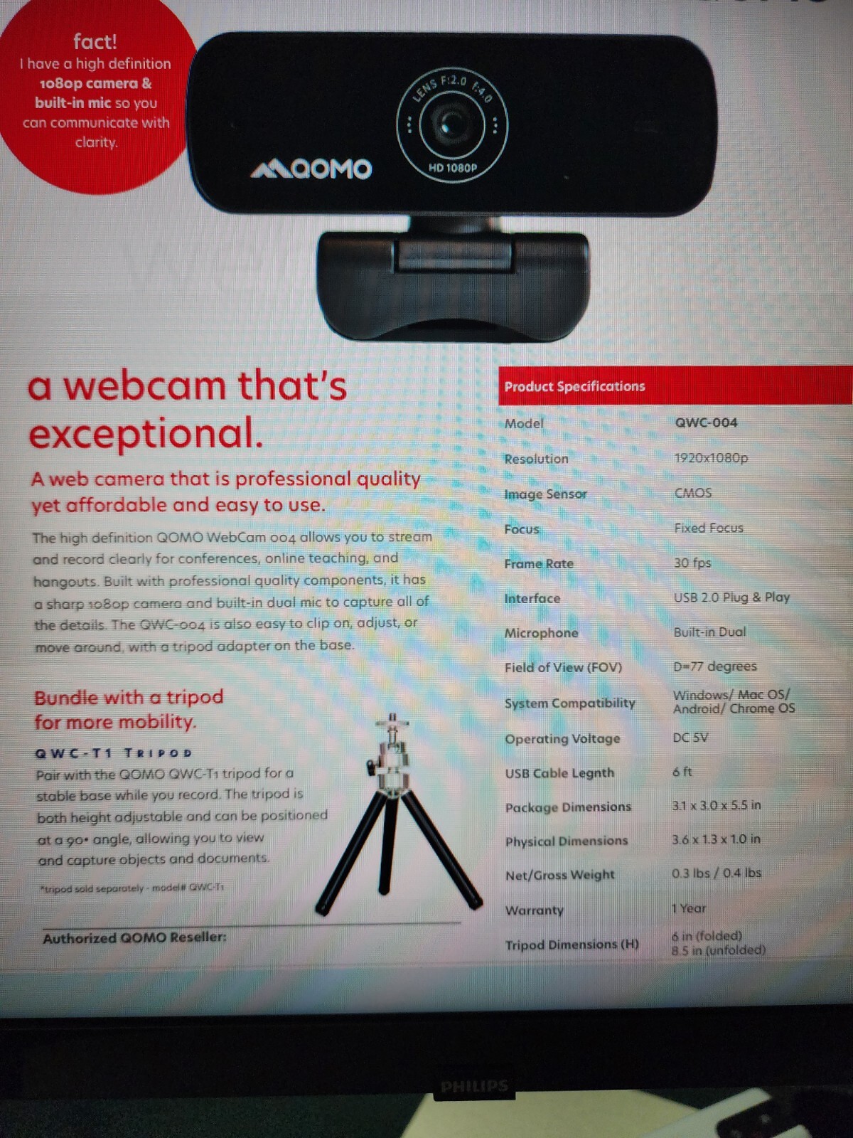 NIB New Professional Grade 1080p Webcam Web Camera $8.95 Multi Unit Discounts