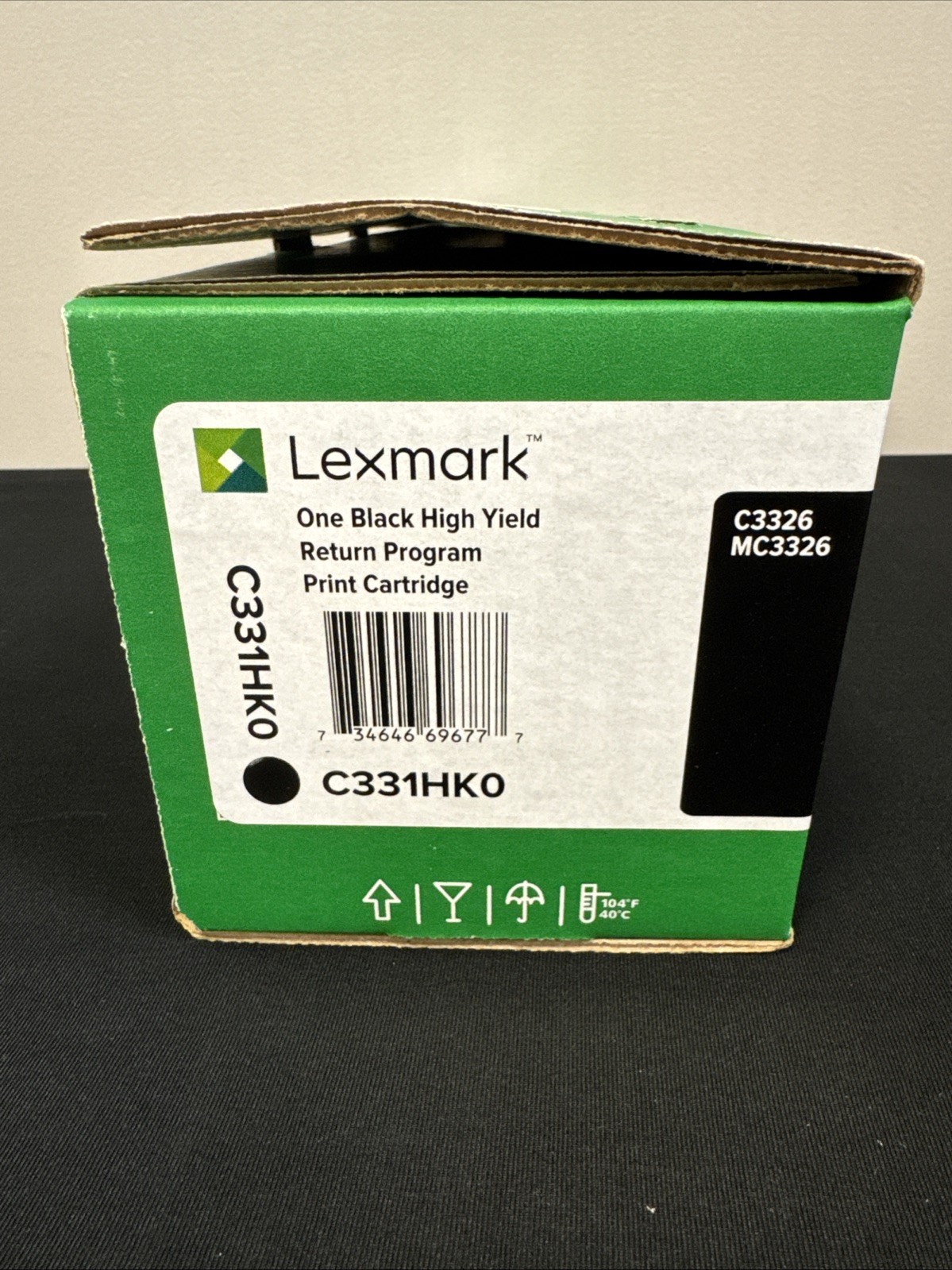 Genuine Lexmark C331HK0 Black Return Program 3000 Page Yield Toner Sealed New