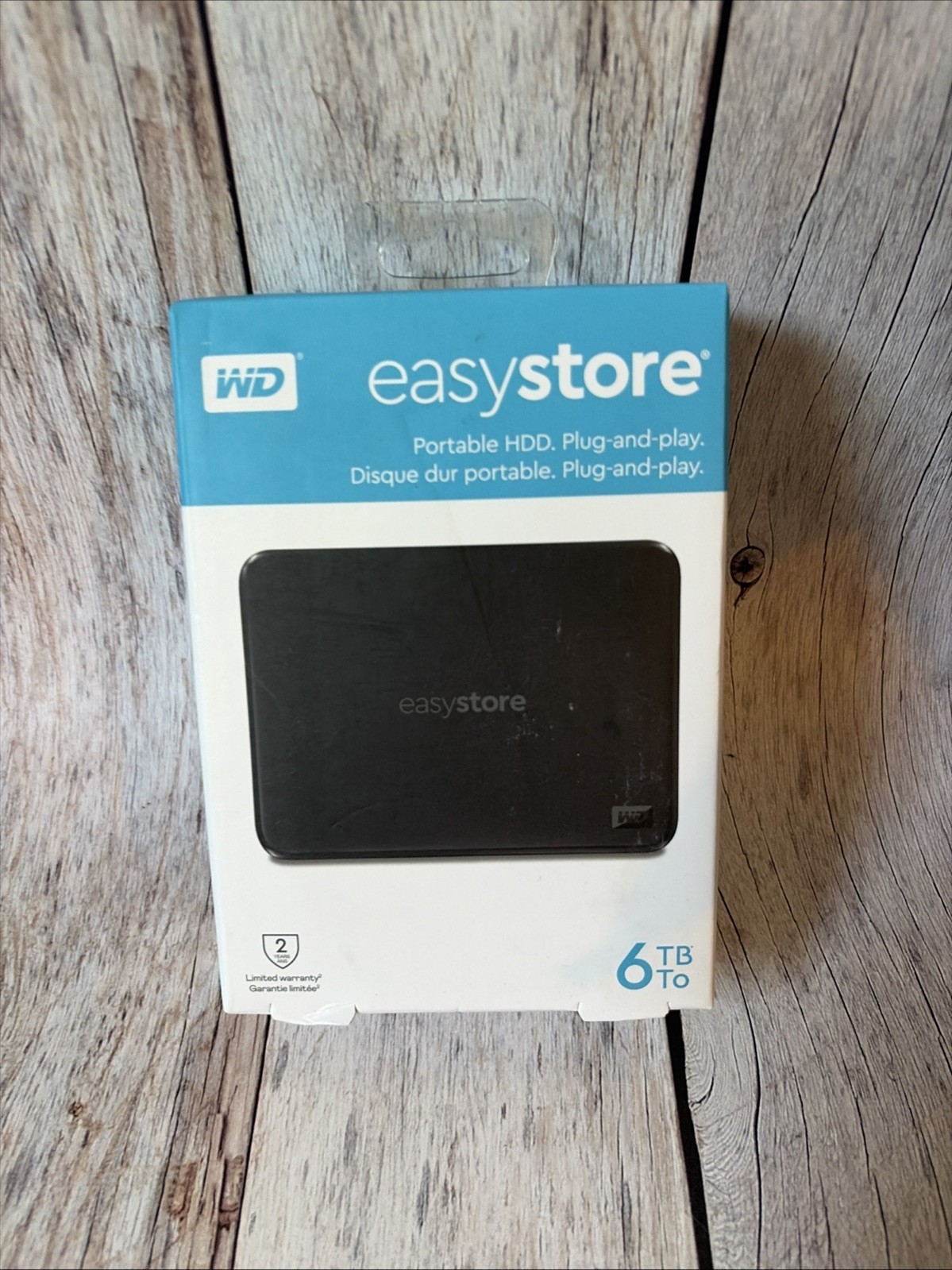 WD – Easystore 6TB External USB 3.2 Gen 1 Portable Hard Drive – Black