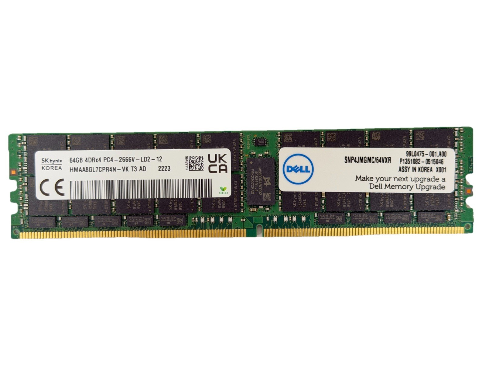 DELL VxRail SNP4JMGMC/64VXR | DDR4 64GB 2666mhz LRDIMM ECC Registered CL19