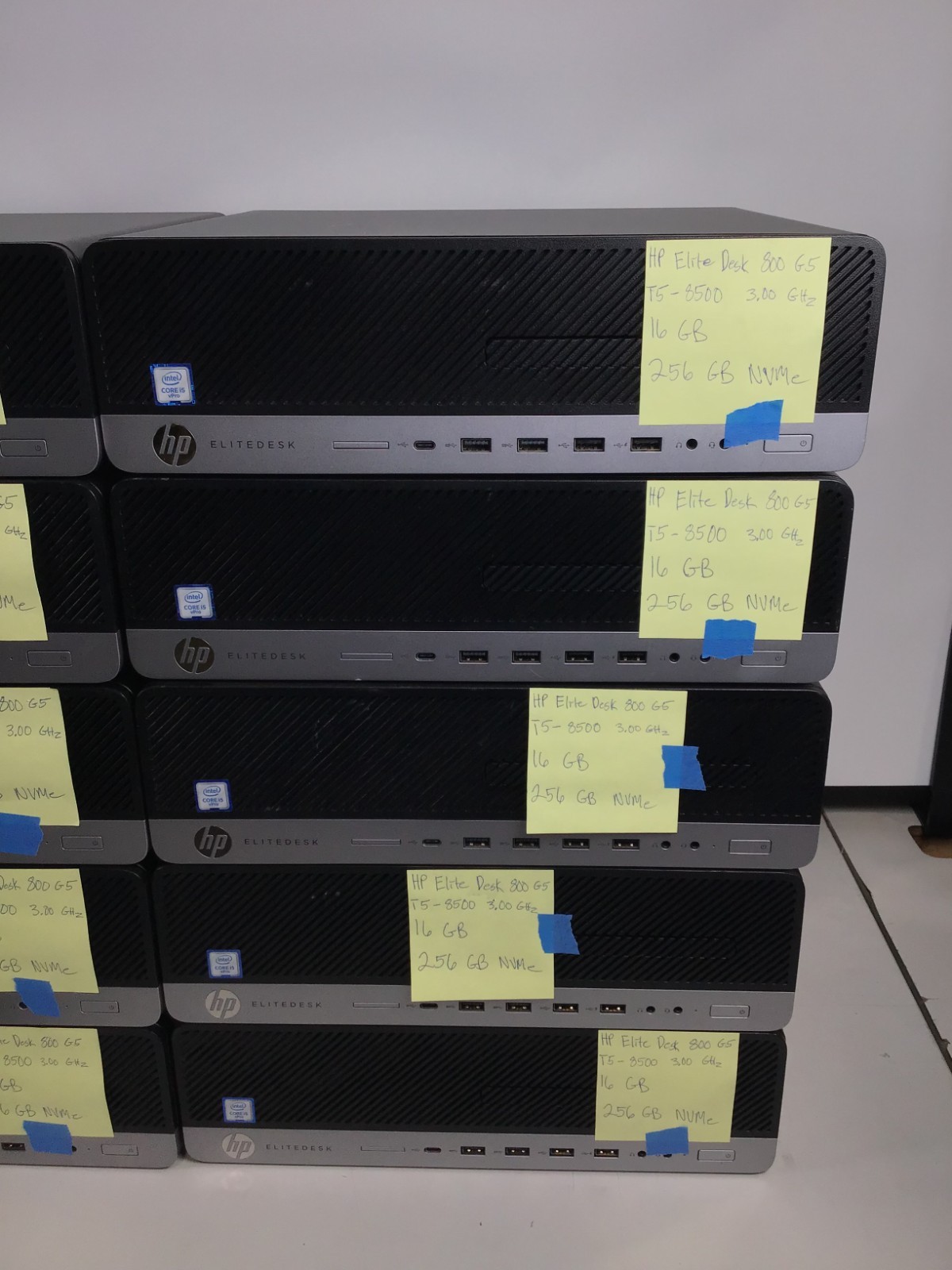 HP EliteDesk 800 G5 SFF i5-8500 3.00GHz CPU 256GB NVME 16GB RAM No OS w/ Power ~