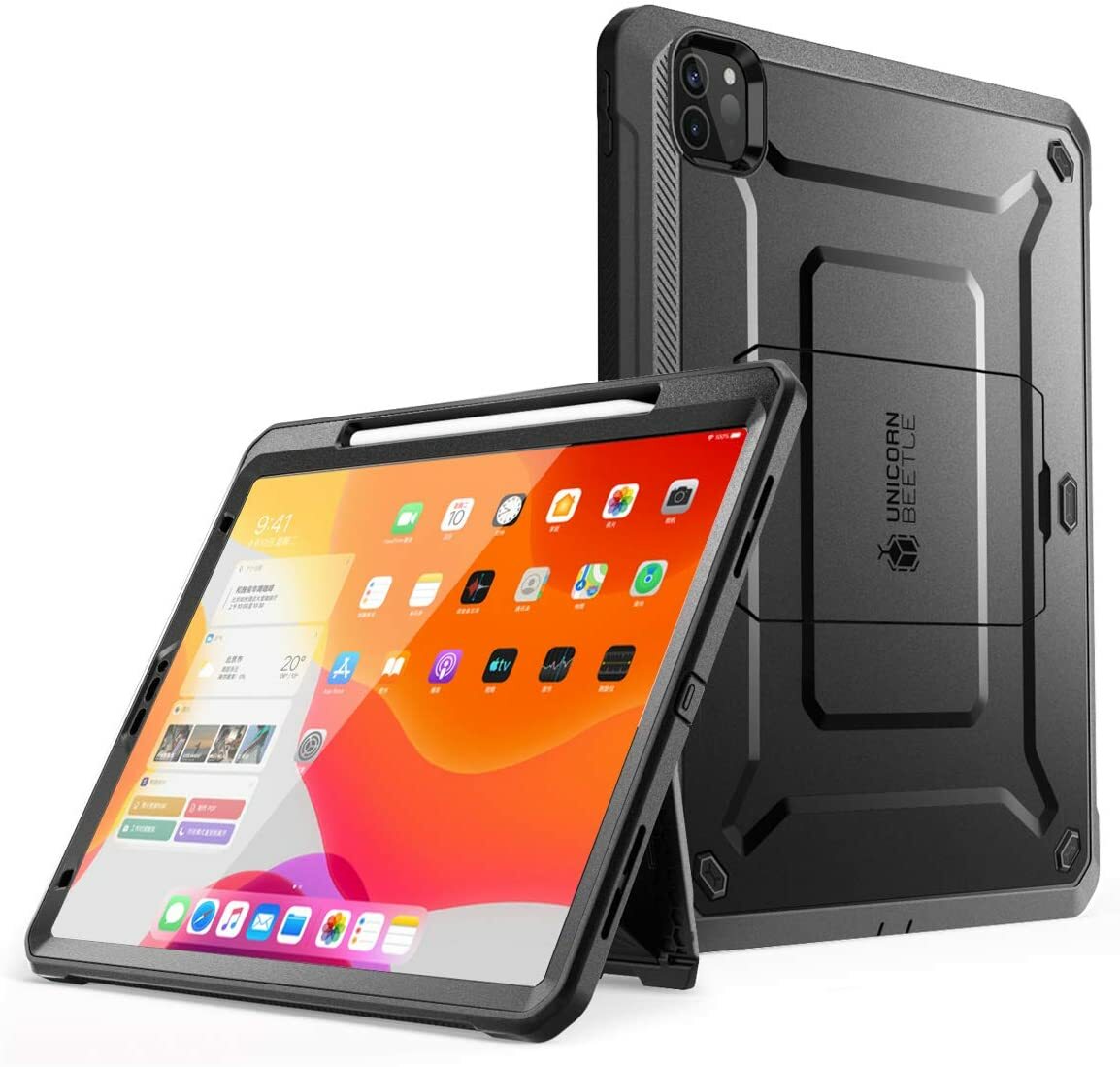 SUPCASE for Apple iPad Pro 12.9″ 2020 Case with Built-in Screen/Kickstand Cover