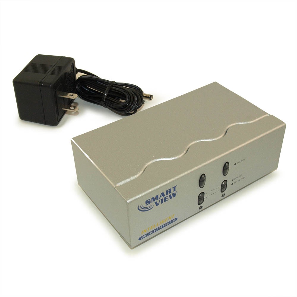 2-Port VGA Switch Push Button to 250Mhz to 1920×1440