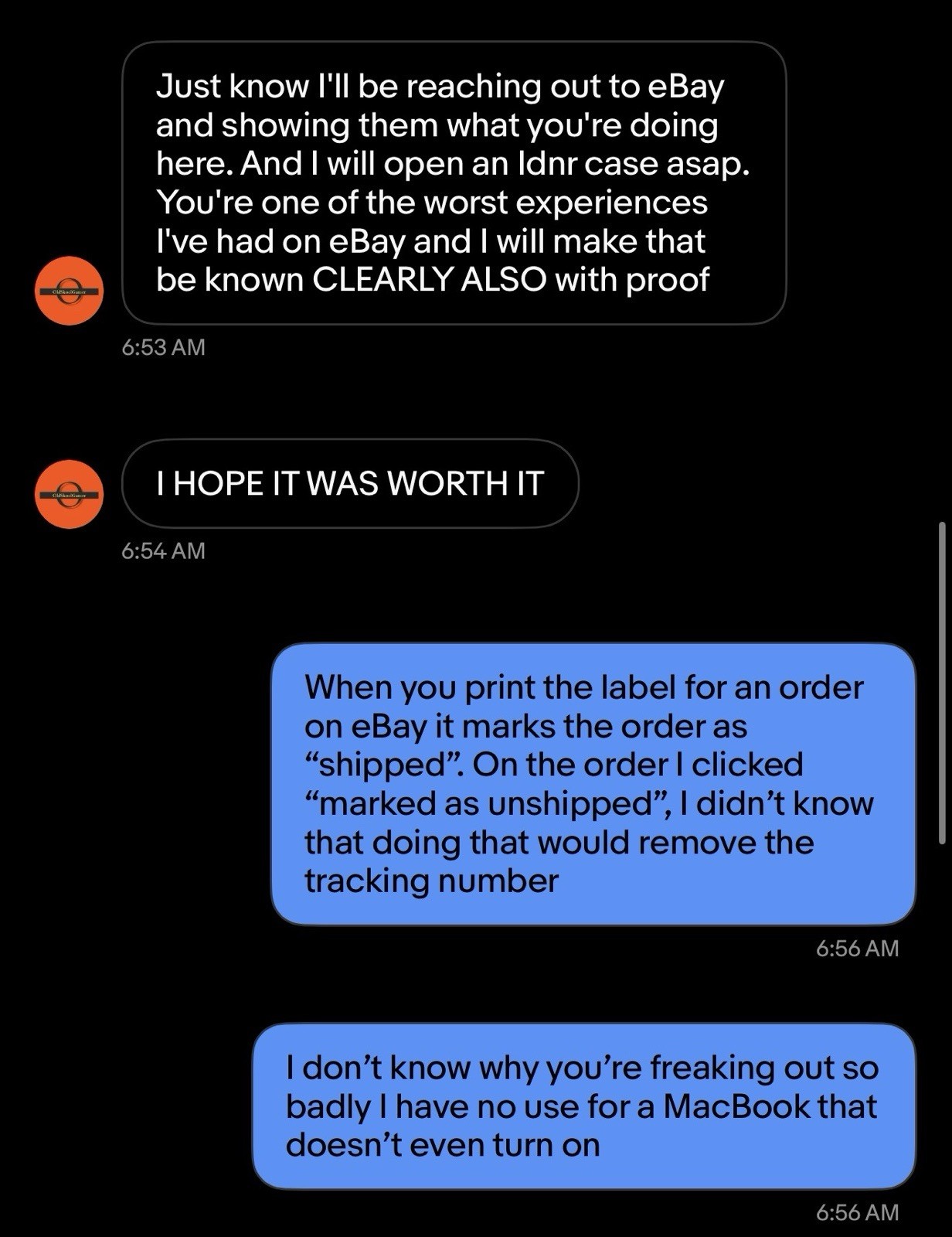 BEWARE OF BUYER/SELLER. WARNING POST