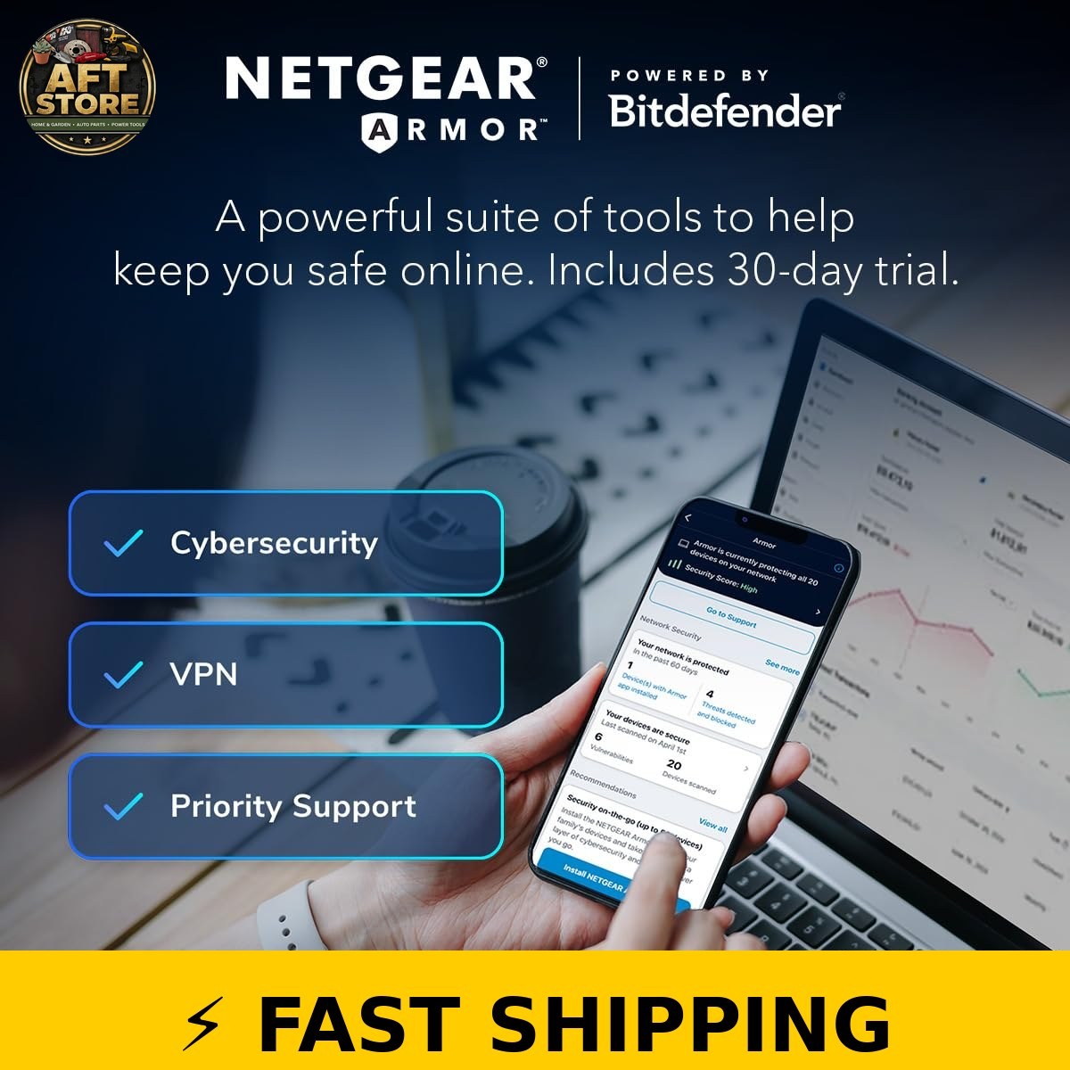 NETGEAR Nighthawk CAX30 Modem Router Combo – WiFi 6, 2.7 Gbps