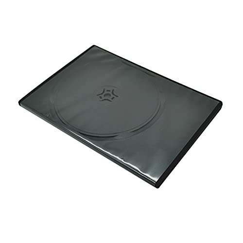 7mm Slim Black Double CD/DVD Case, 5 Pieces Pack. (2 Discs Capacity per Case)