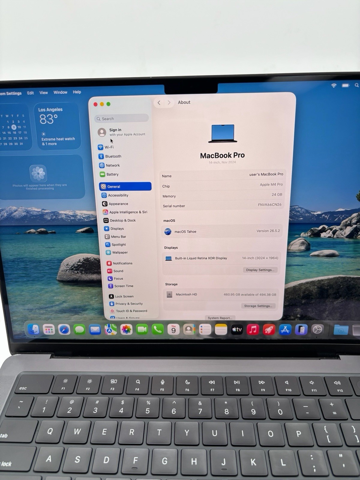2024 Apple MacBook Pro 14″ M4 Pro 24 GB RAM 512 GB SSD Space Black