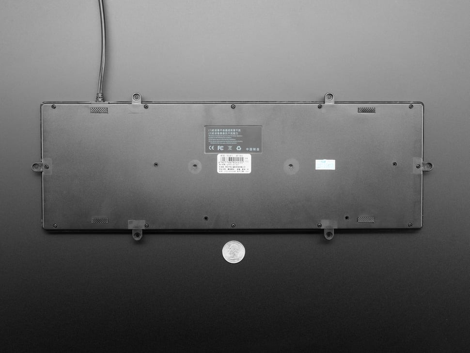 Panel Mount Full Sized Keyboard with trackpad, wired USB