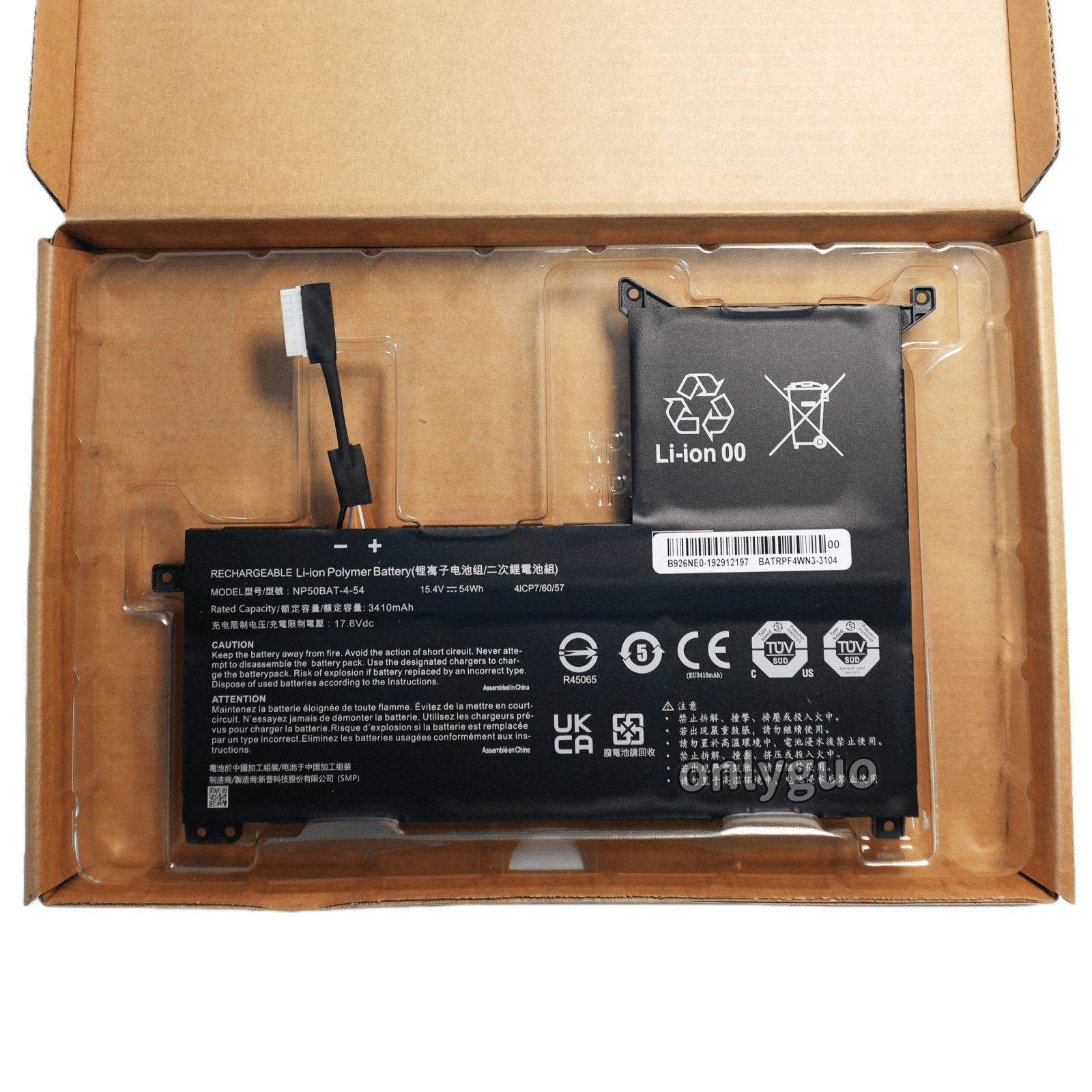Genuine OEM NP50BAT-4-54 Battery for Gigabyte G5 KF KE GE Schenker XMG Focus 16