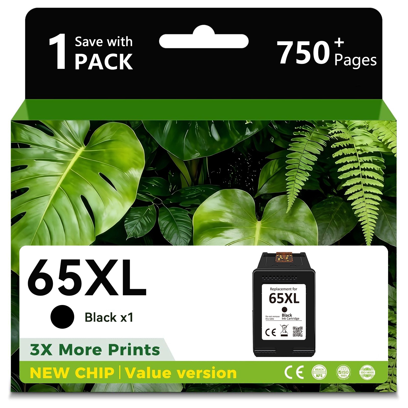 65XL 65 Ink Cartridge For HP ENVY 5010 5055 5052 Deskjet 2600 2652 3755 Printer