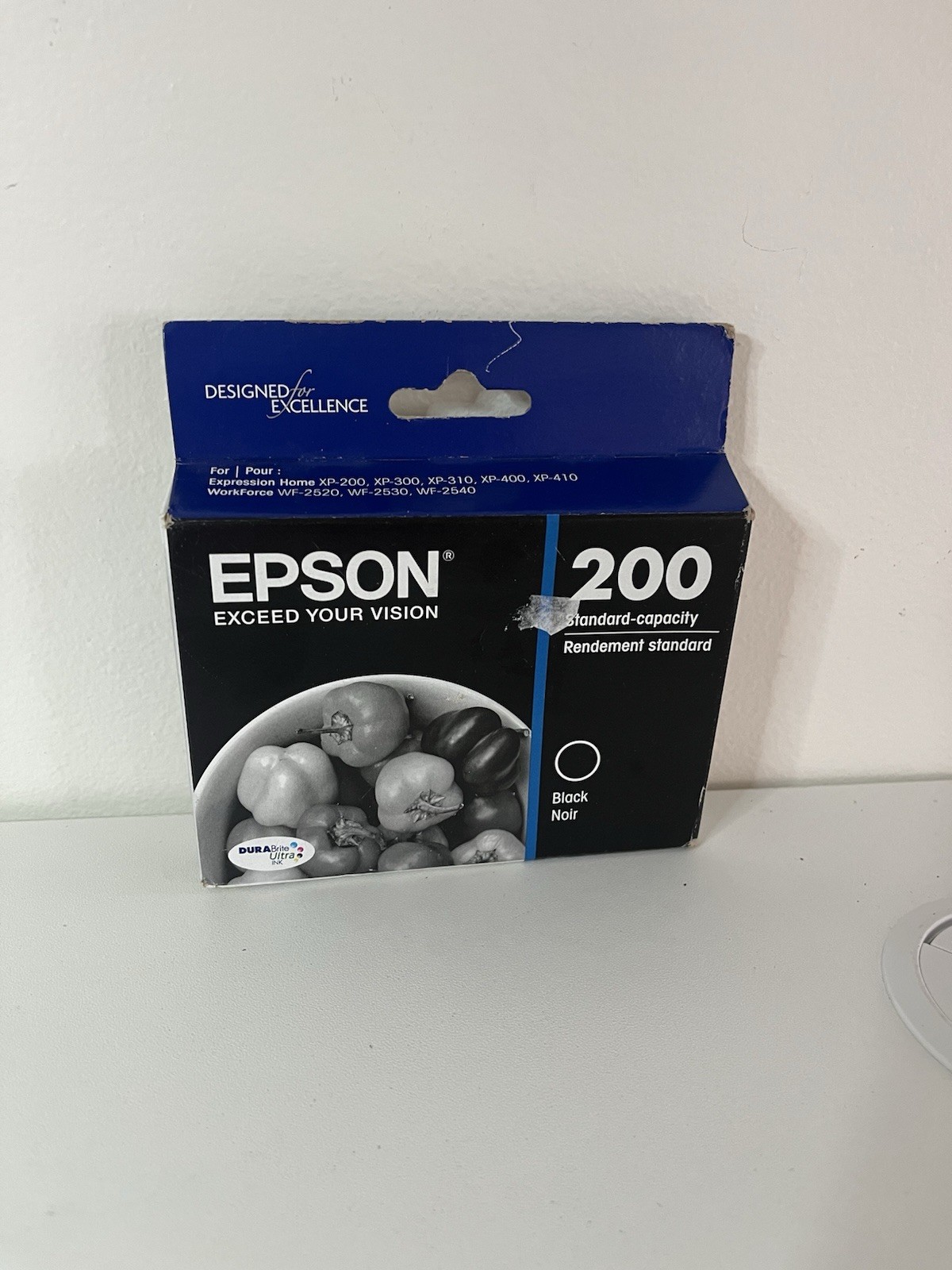EPSON 200 Standard Capacity Black Noir Ink Cartridge T200120 Exp 04/2025 Sealed