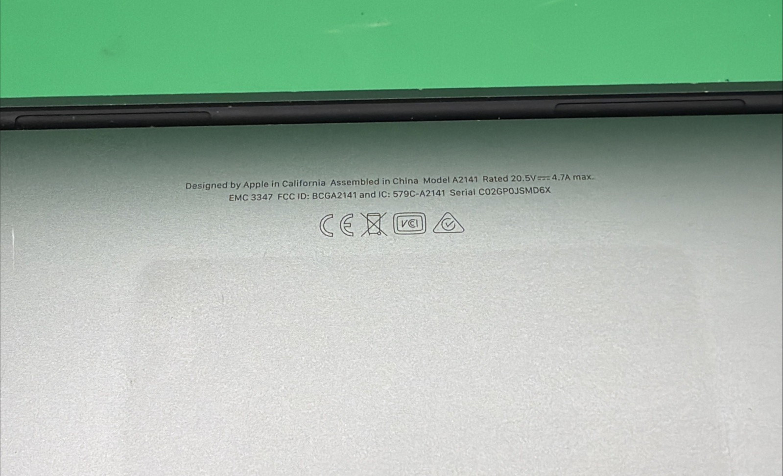 Apple MacBook Pro A2141 16″ 2019 Core i9 32GB 2TB SSD Latest Os Installed A Grad