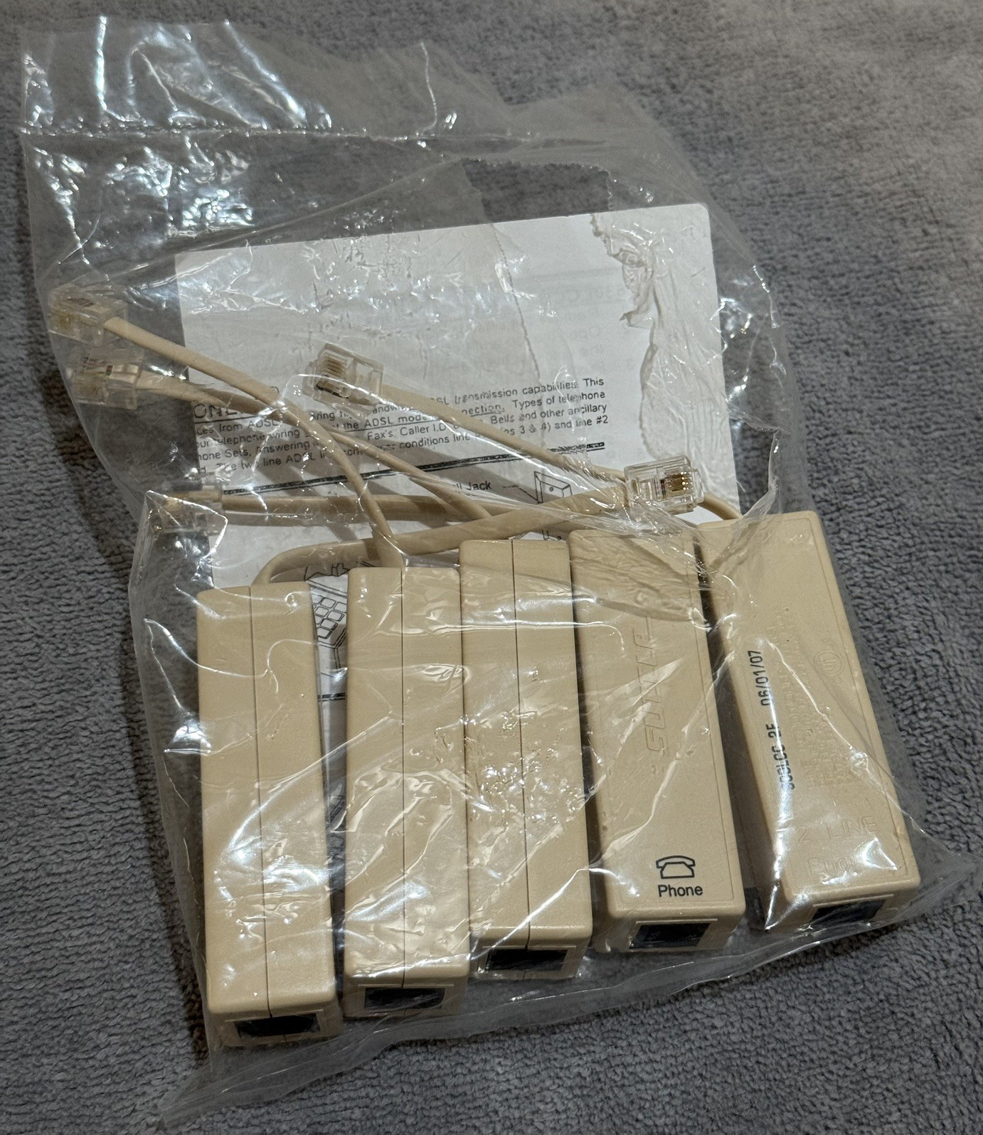 DSL Phone Line Filters (7 Count) & RJ-11 Cables (2 Count) & RJ-11 Port Splitter