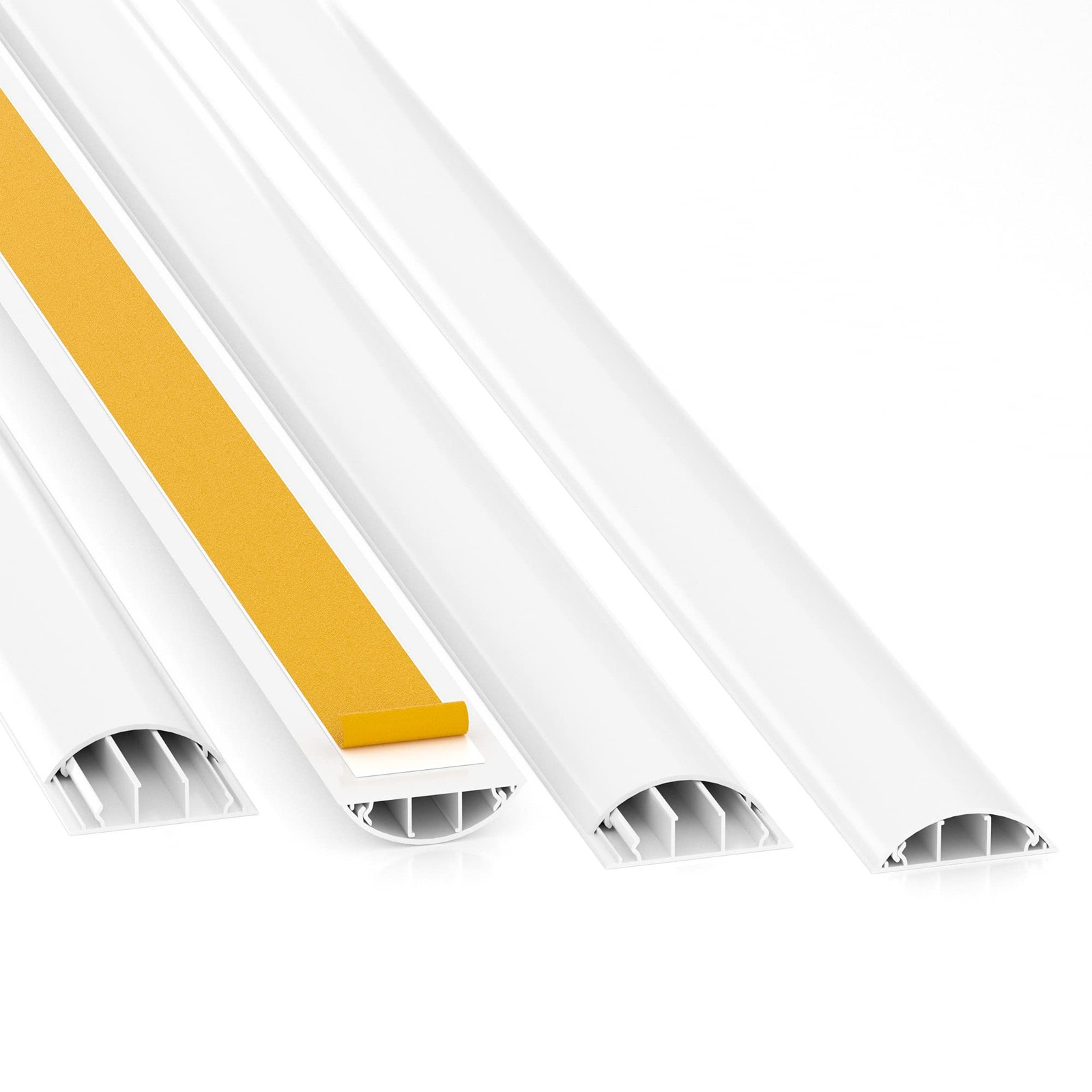 Cord Cover 11.81in W2.76 H0.79 White – Strong Self-Adhesive Cable Protector