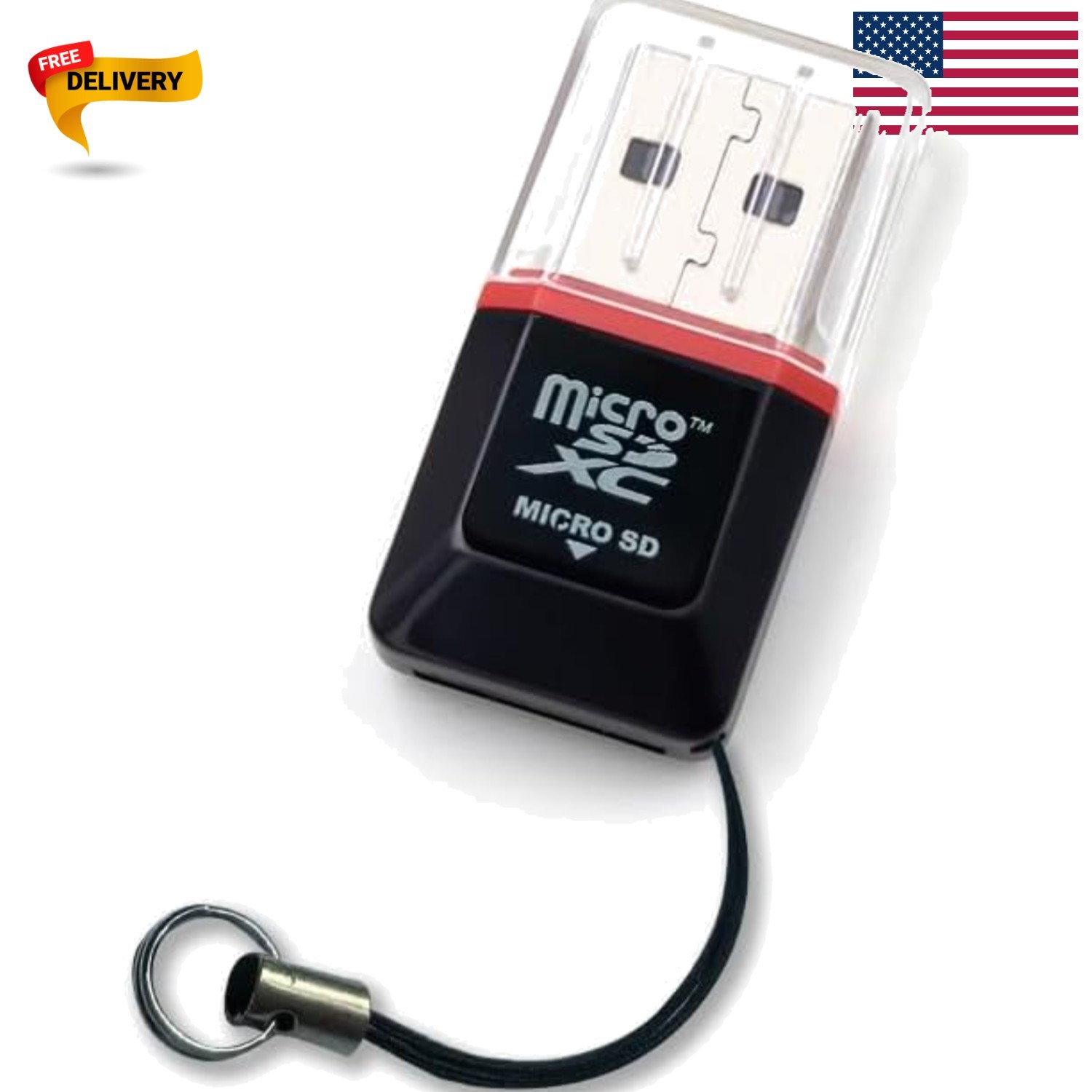 Compact Plug & Play USB MicroSD Reader – Supports 32GB to 1.5TB UHS-I Cards