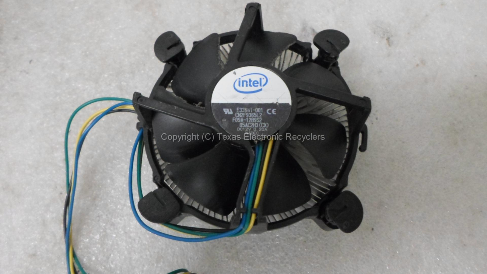 LOT OF 5 – Intel E33681-001 DC12V 0.20A Socket 775 CPU Heatsink & Cooling Fan