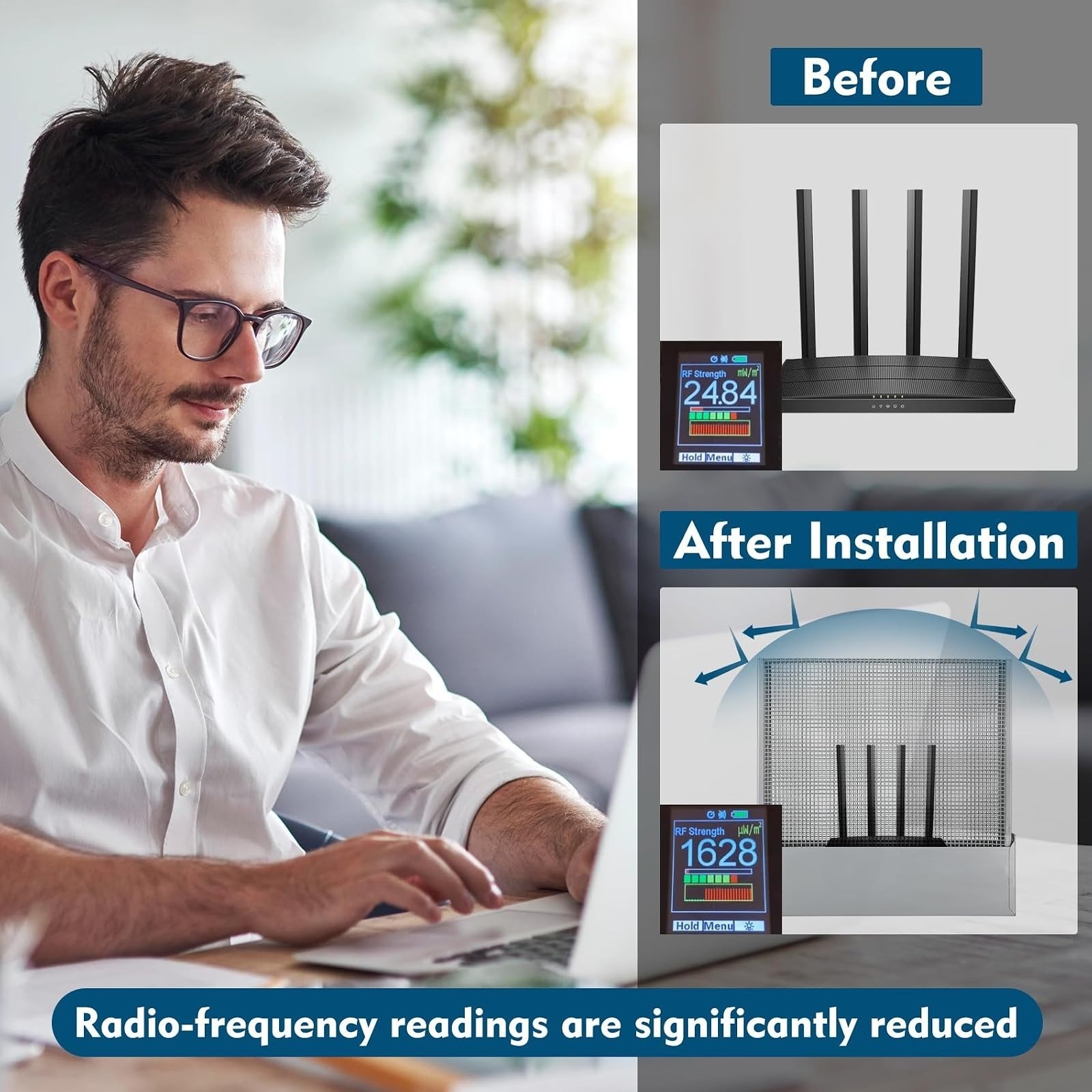 Fengind Large WiFi Router Cover – EMF Protection, Dual-Band, Weatherproof
