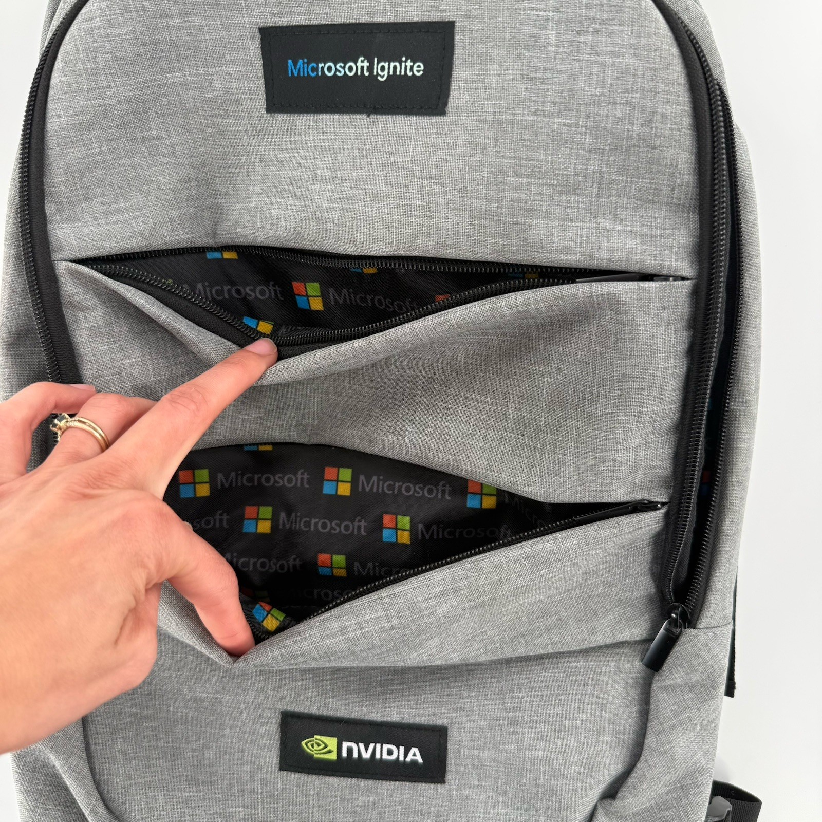Microsoft Ignite Nvidia Branded Padded Laptop Charging Backpack