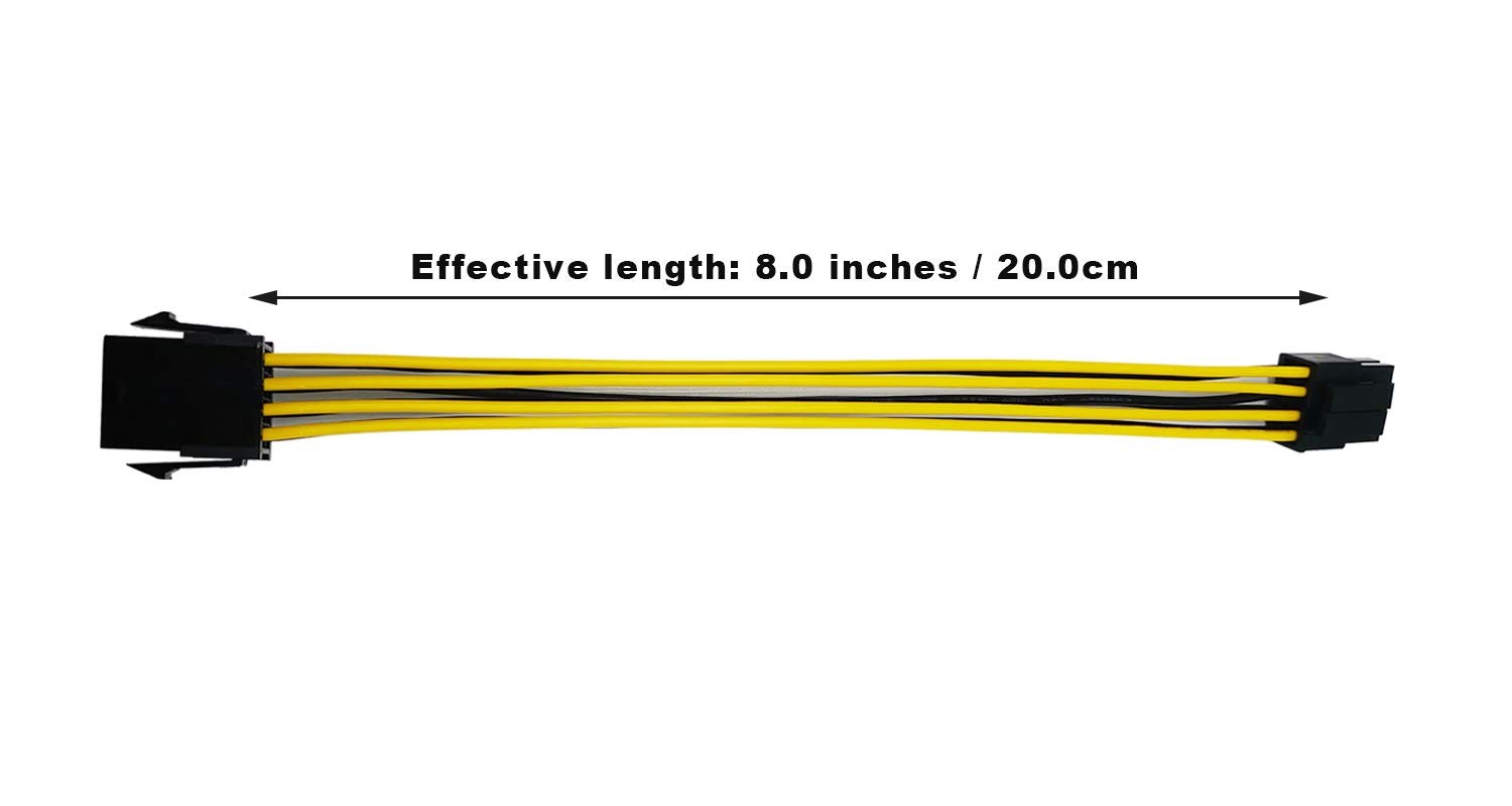 8 Pin CPU Power Cable/Adapter 8 Inch, 18AWG, 4+4 Pin Male to 8Pin Female ATX …