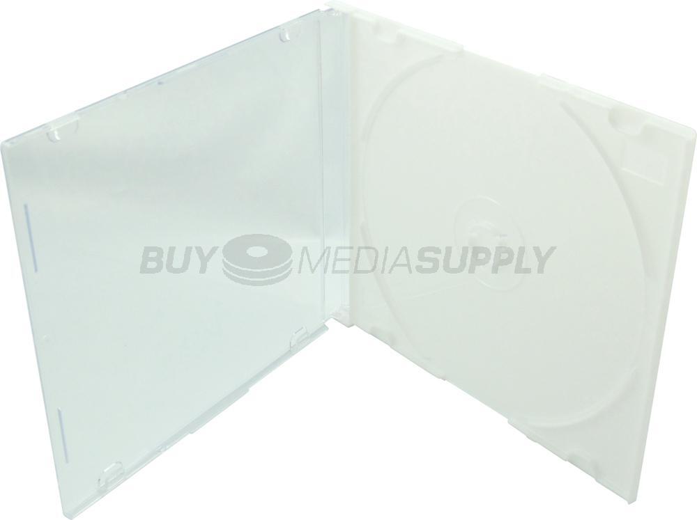 5.2mm Slimline White Color 1 Disc CD Jewel Case Lot