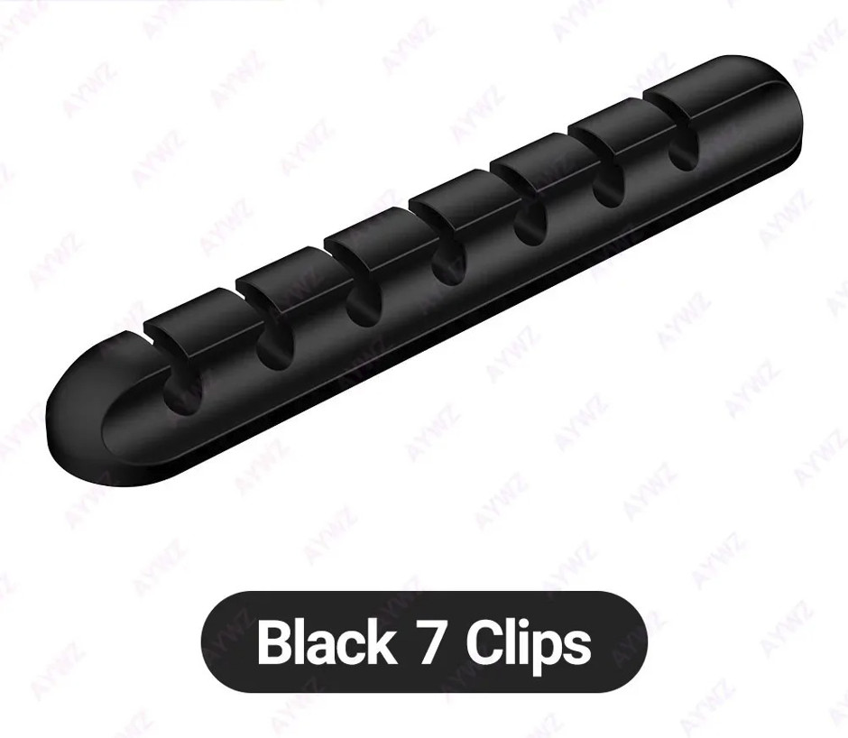 1pc Adhesive Cable Holder Clip Cord Organizer Desk Wire Manager – NEW